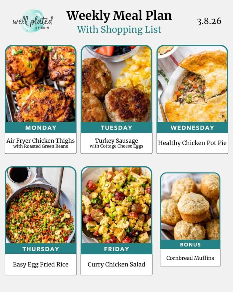 Weekly Meal Plan 3.8.26 – WellPlated.com