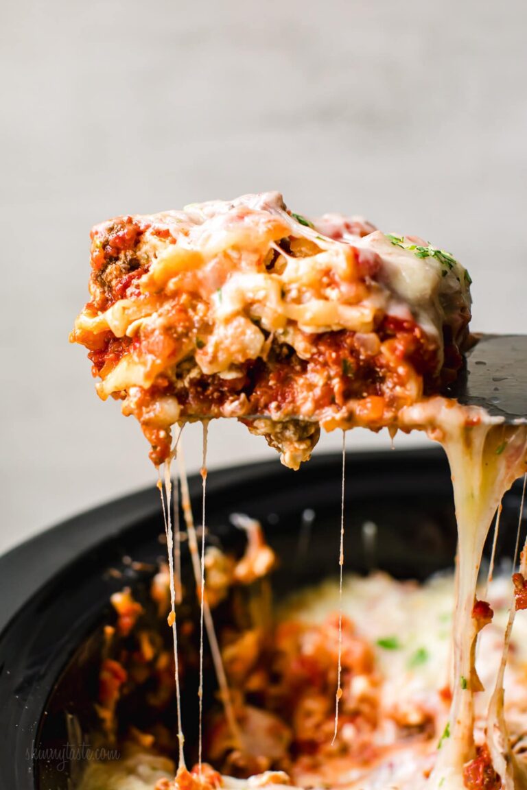 Slow Cooker Lasagna with Meat Sauce (High-Protein)