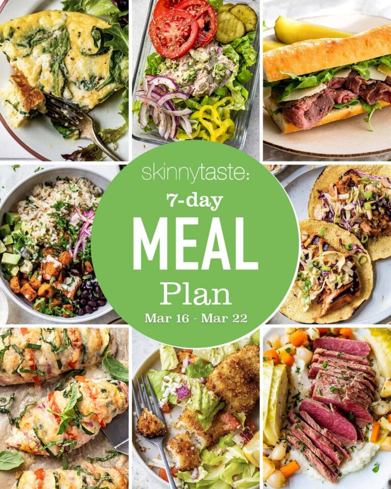 Free 7 Day Healthy Meal Plan (March 16-22)