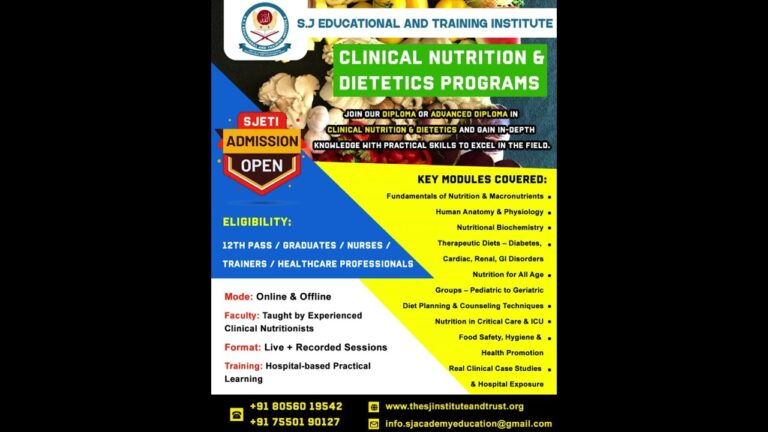 🎓 Admissions Open – Clinical Nutrition & Dietetics Programs!