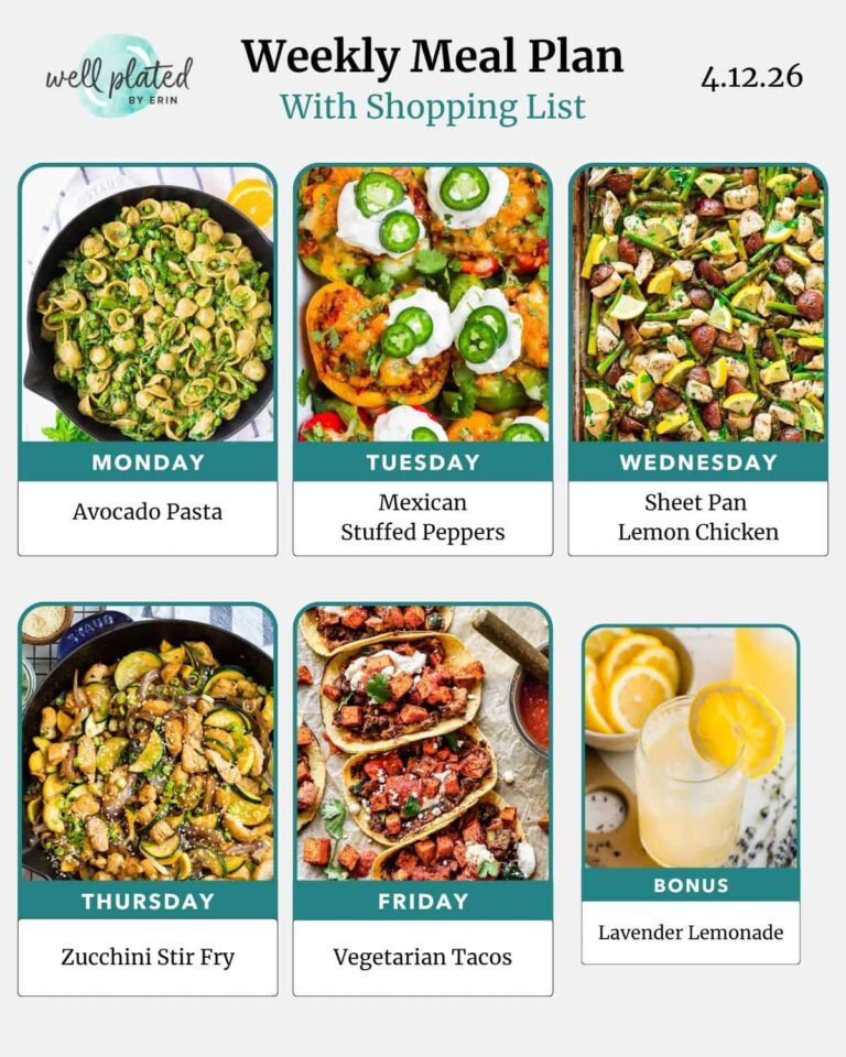 Weekly Meal Plan 4.12.26 – WellPlated.com