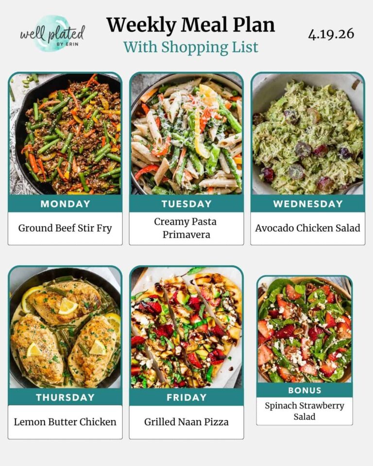 Weekly Meal Plan 4.19.26 – WellPlated.com