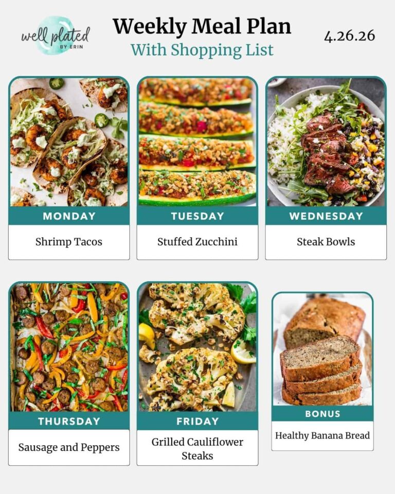 Weekly Meal Plan 4.26.26 – WellPlated.com