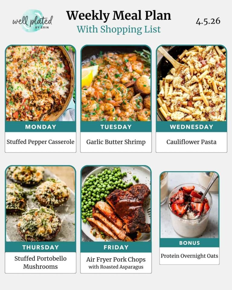 Weekly Meal Plan 4.5.26 – WellPlated.com