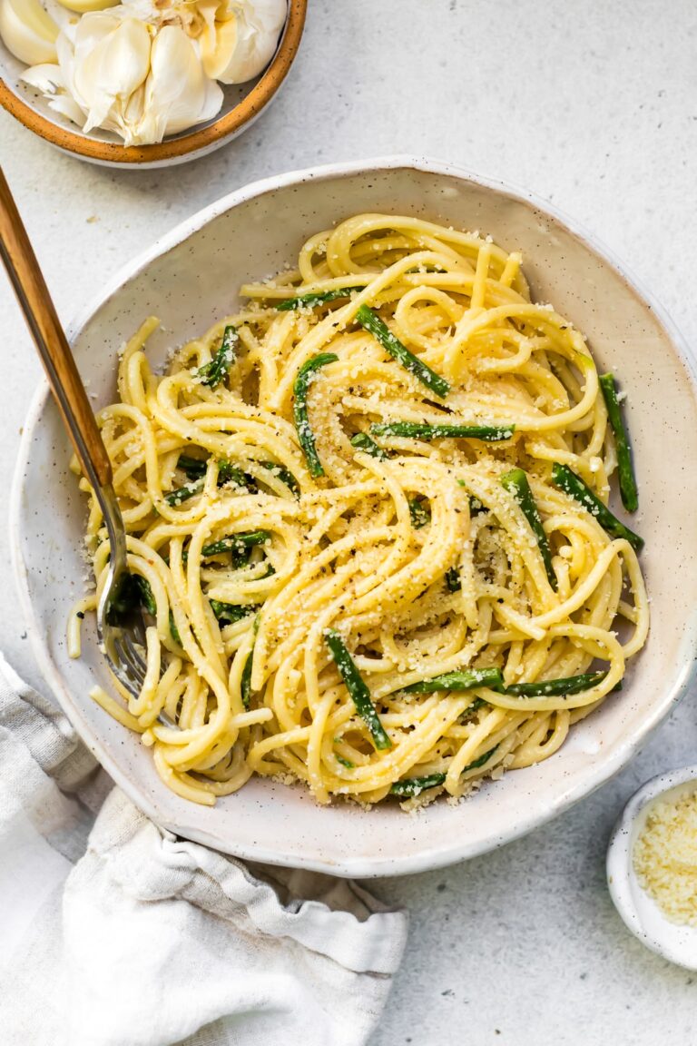 Pasta with Asparagus Recipe (Easy Creamy Spring Pasta)
