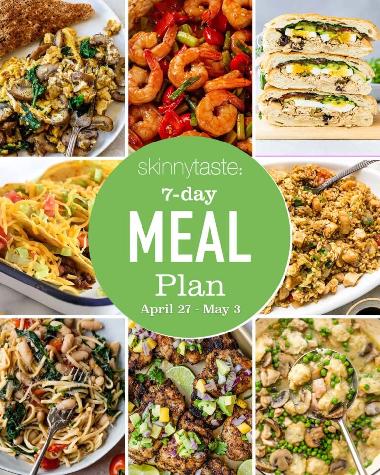 Free 7 Day Healthy Meal Plan (April 27-May 3)