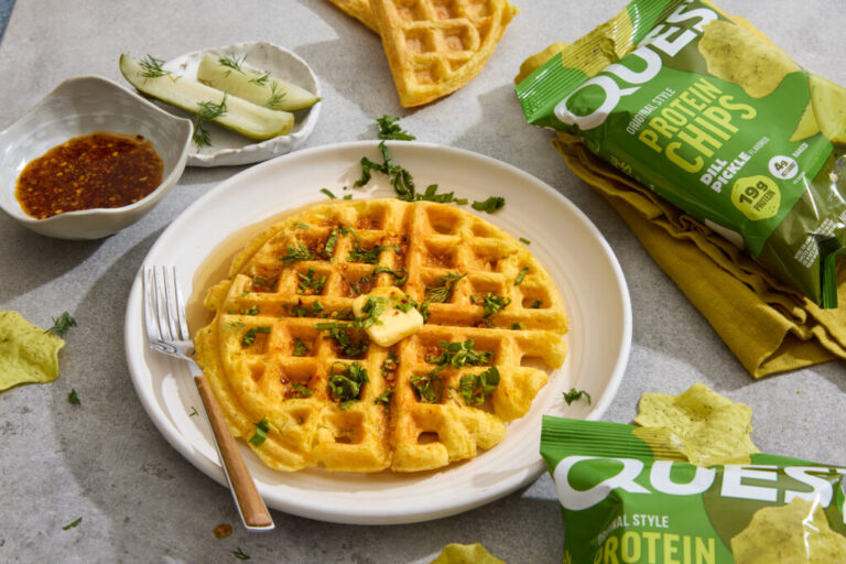 Quest Dill Pickle Protein Waffles Recipe
