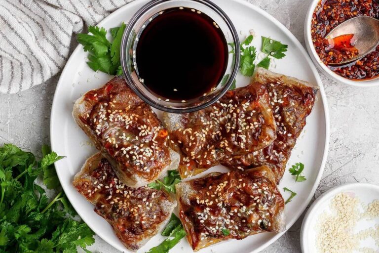 Crispy Air Fryer Chili Crunch Rolls (Rice Paper Wrapped!)