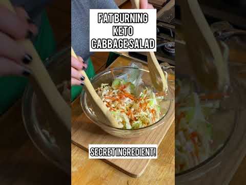 4 INGREDIENT KETO Cabbage Salad BURNS FAT! Keto Diet Recipes #shorts