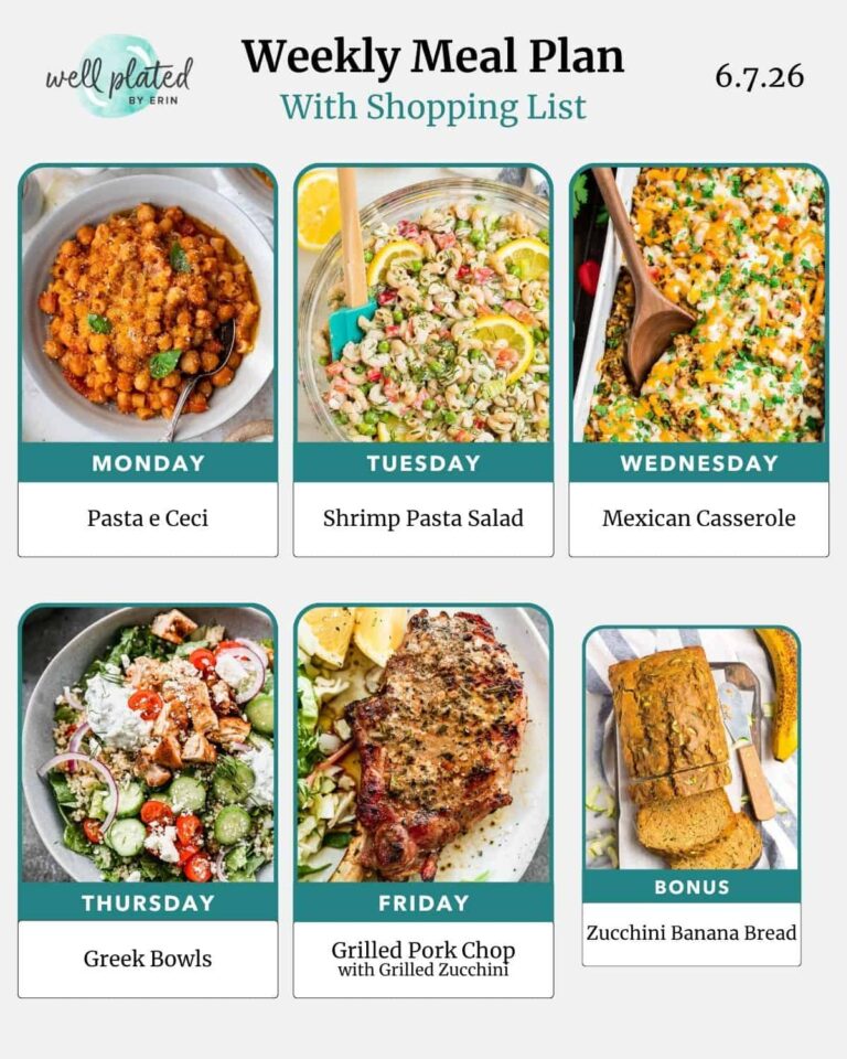 Weekly Meal Plan 6.1.26 – WellPlated.com