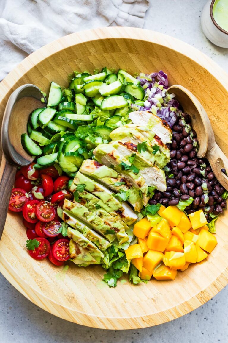 Grilled Chicken Salad with Cilantro Lime Dressing