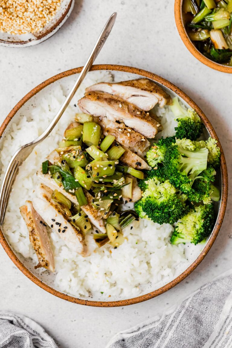 Grilled Boneless Chicken Thighs with Charred Scallion Sauce