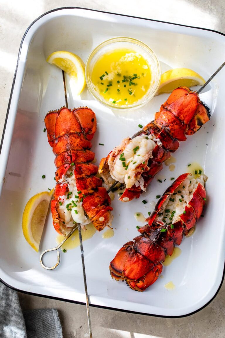 Lobster Skewers (Grilled Lobster Tails)