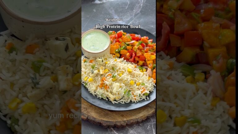 High Protein Rice Bowl for Weight Loss #shorts #youtubeshorts #viral #trending #weightloss #healthy