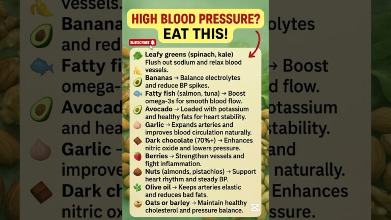 High Blood Pressure? Eat These Foods to Lower It Naturally! 🩸 | Doctor-Approved Diet Tips