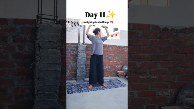 Day 11 Weight Gain Journey💪 | Aaj Mann Nahi Tha, Fir Bhi Workout Kiya 🥺#homeworkout #fitnessjourney