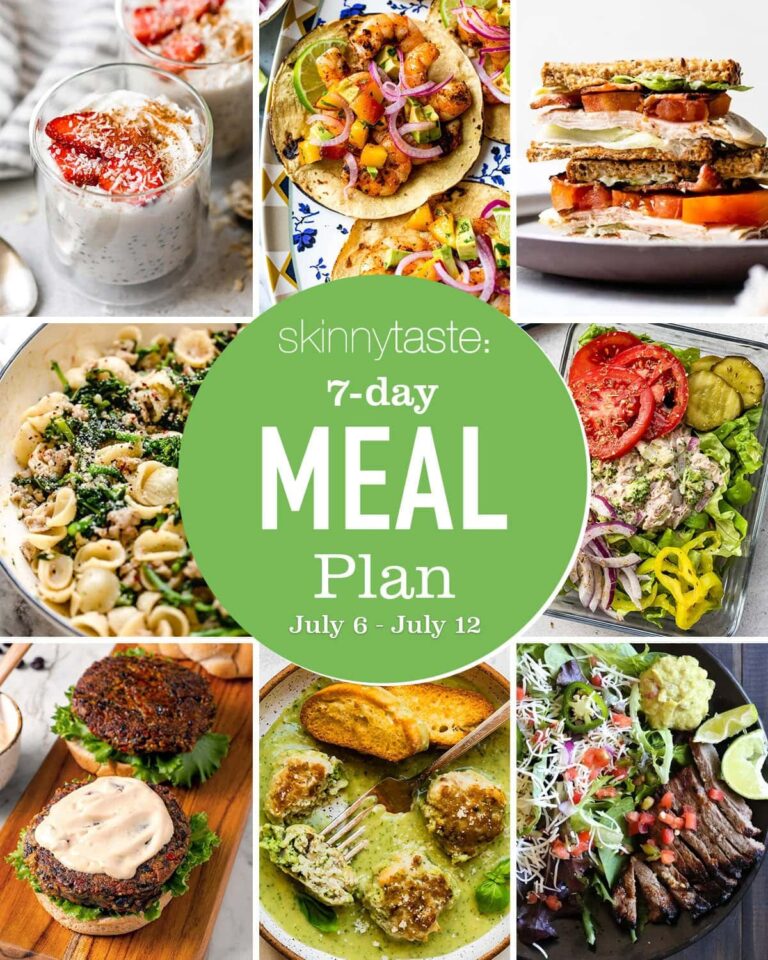 Free 7 Day Healthy Meal Plan (July 6-12)