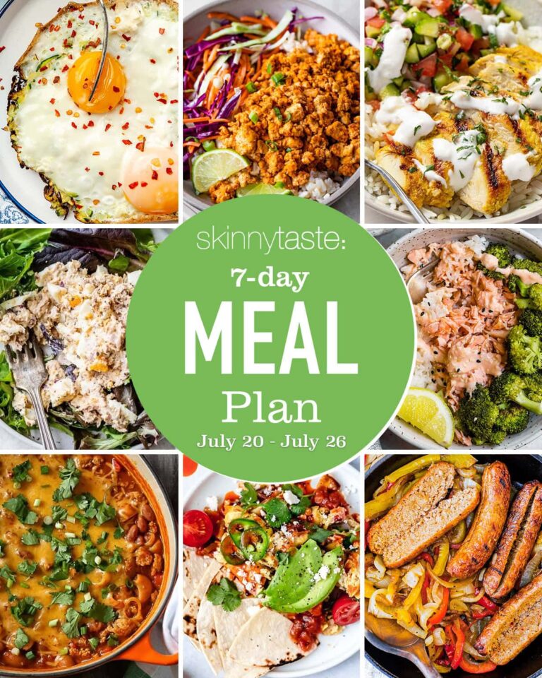 Free 7 Day Healthy Meal Plan (July 20-26)