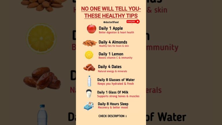 No One Will Tell You These Healthy Daily Habits | Simple Nutrition & Lifestyle Tip #healthylifestyle