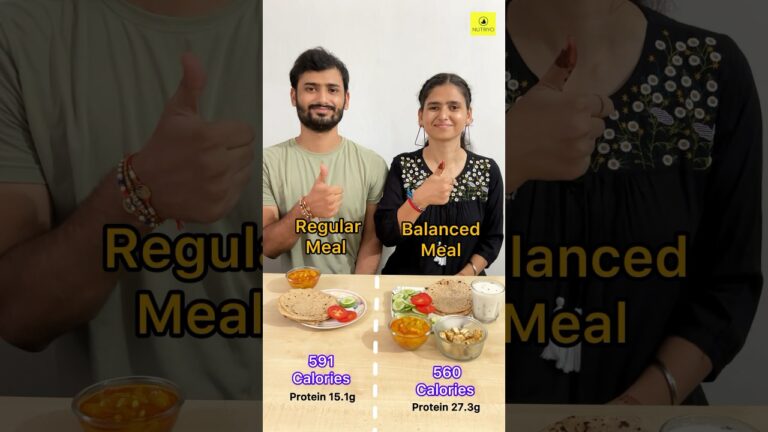 Balance meal vs regular meal #viralshort #balanceddiet #diettips #weightmanagement #foodshorts