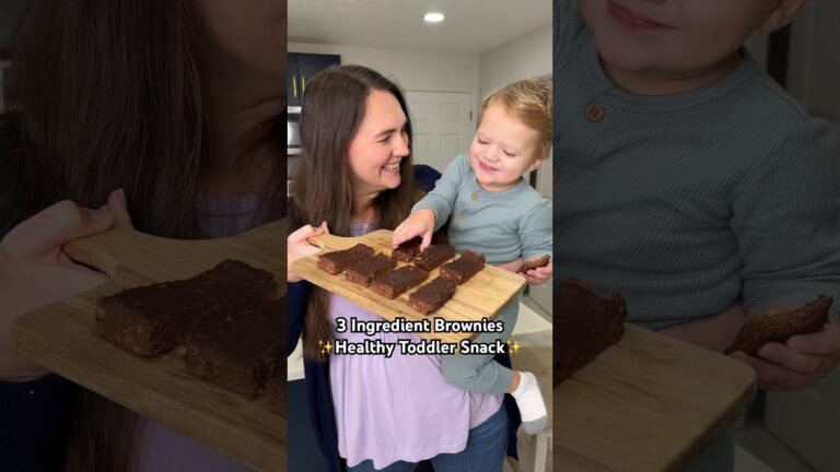 3 Ingredient Toddler Brownies | Healthy Snack for Toddlers! 😋#momlife #easyrecipe #healthyfood